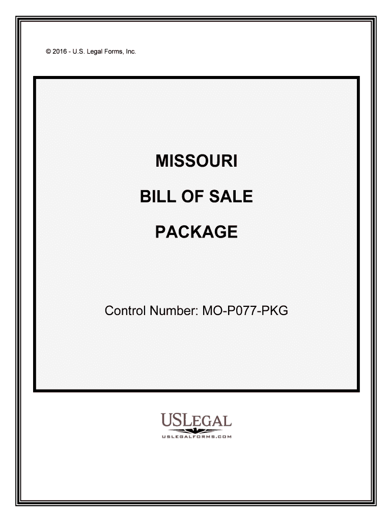 Control Number MO P077 PKG  Form