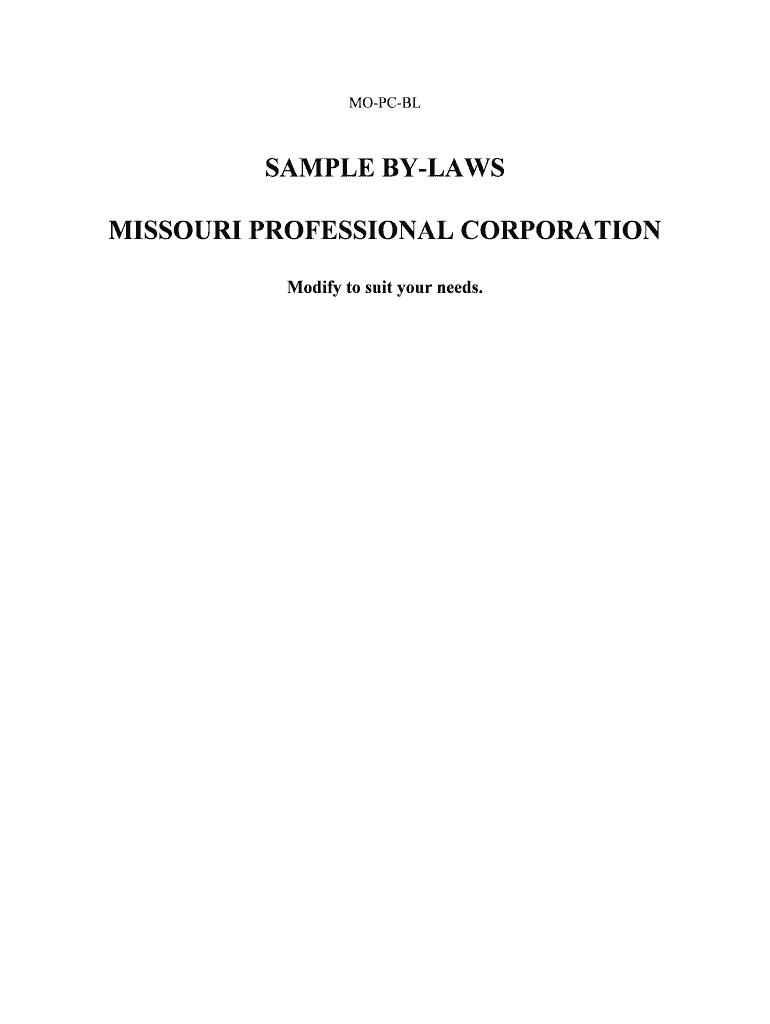 MO Rev Stat351 290 Section 351 290 Bylaws, How  Form