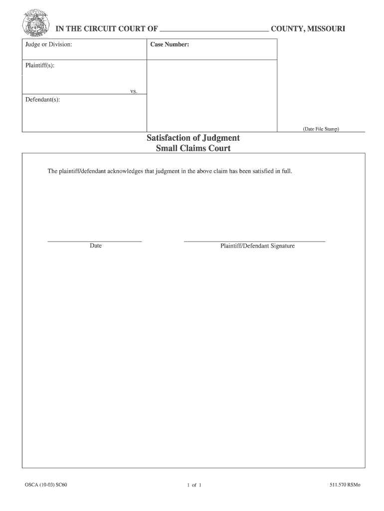 Checklist for the Plaintiff Small Claims Superior Court of  Form