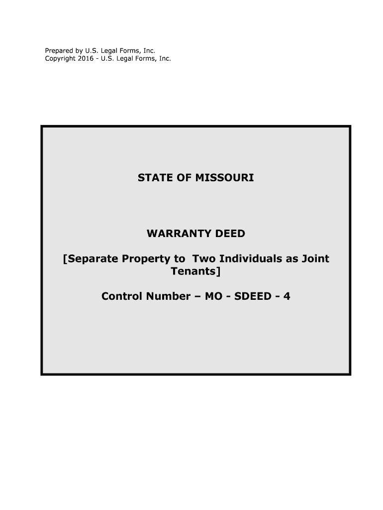 Separate Property to Two Individuals as Joint  Form