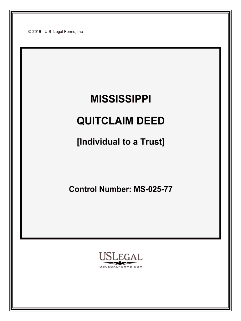 Mississippi Quit Claim Deed Templates PDF &amp;amp; DOCX  Form