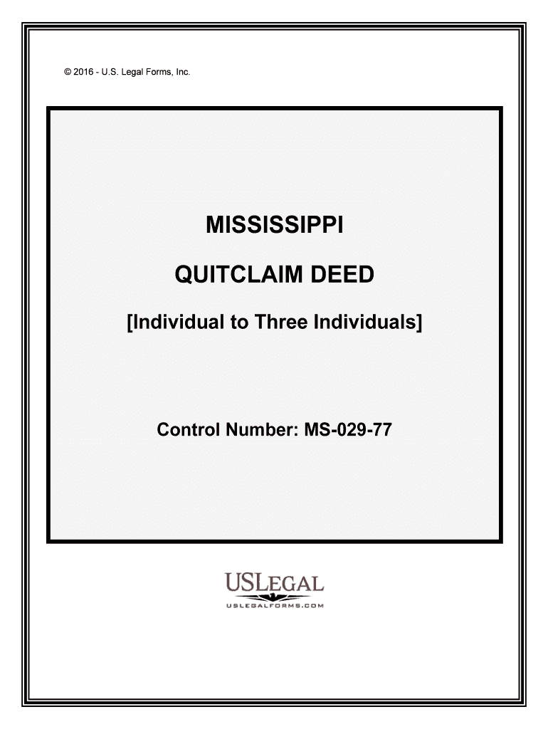 Control Number MS 029 77  Form