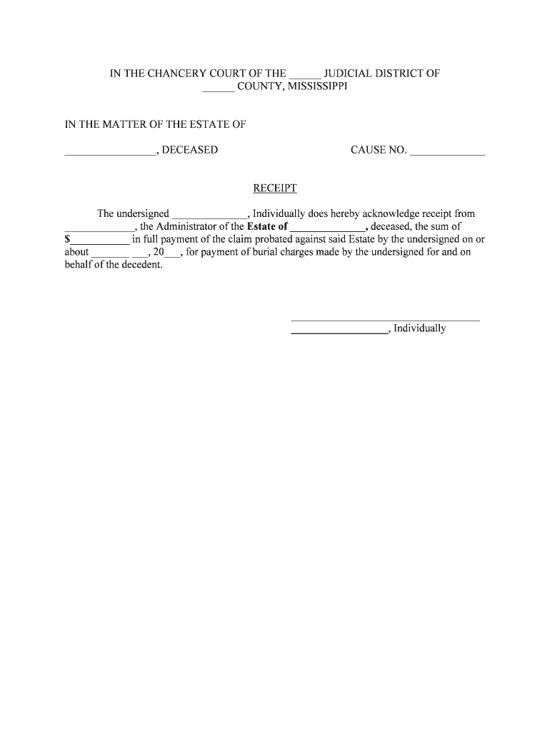 APPEAL from the CHANCERY COURT of the FIRST JUDICIAL DISTRICT  Form