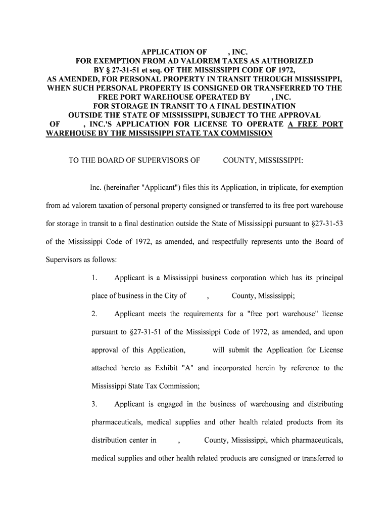 Real &amp;amp; Personal Property Tax Exemptions Community  Form