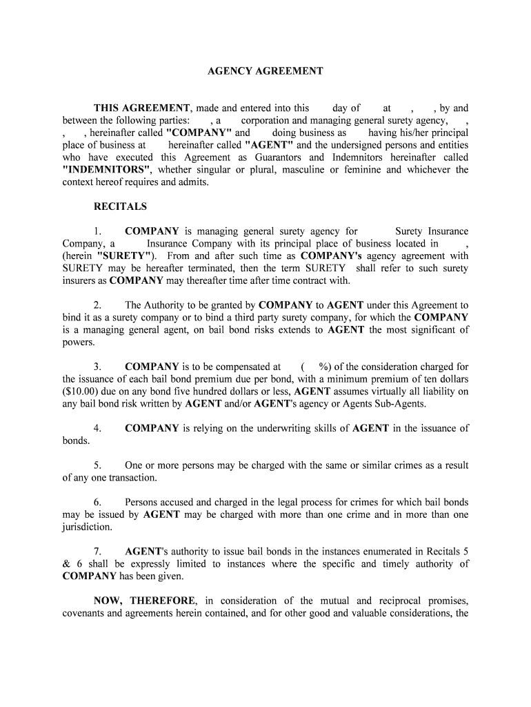 Managing General Agency Agreement SEC Gov  Form