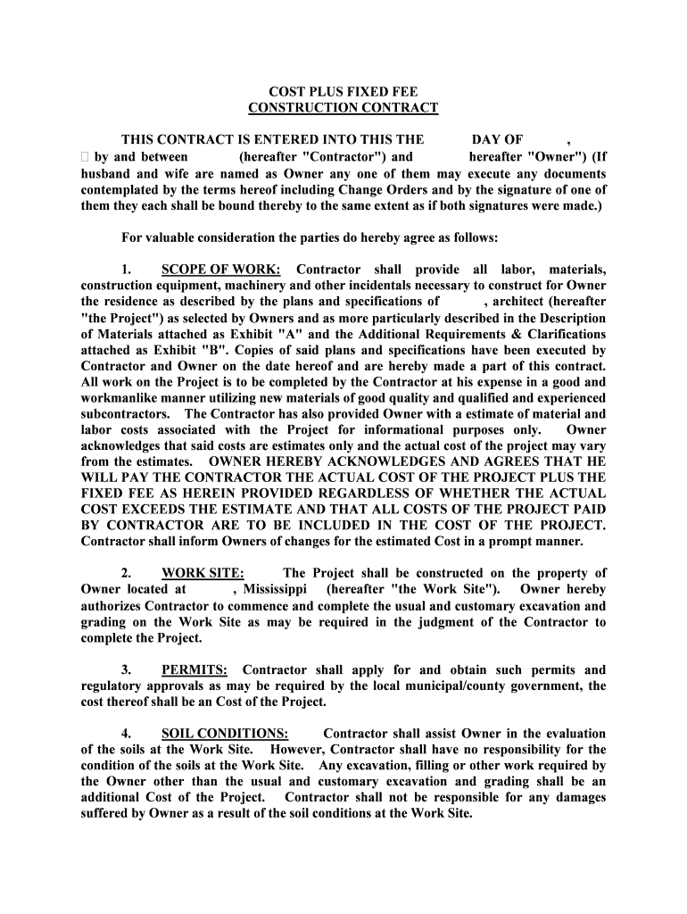 Fixed Price Building Construction Agreement SEC Gov  Form