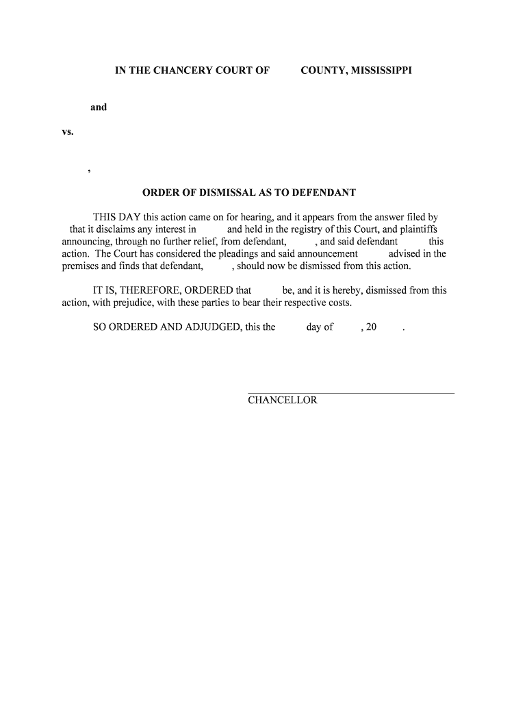 Rule 81d Proceedings the Mississippi Bar  Form