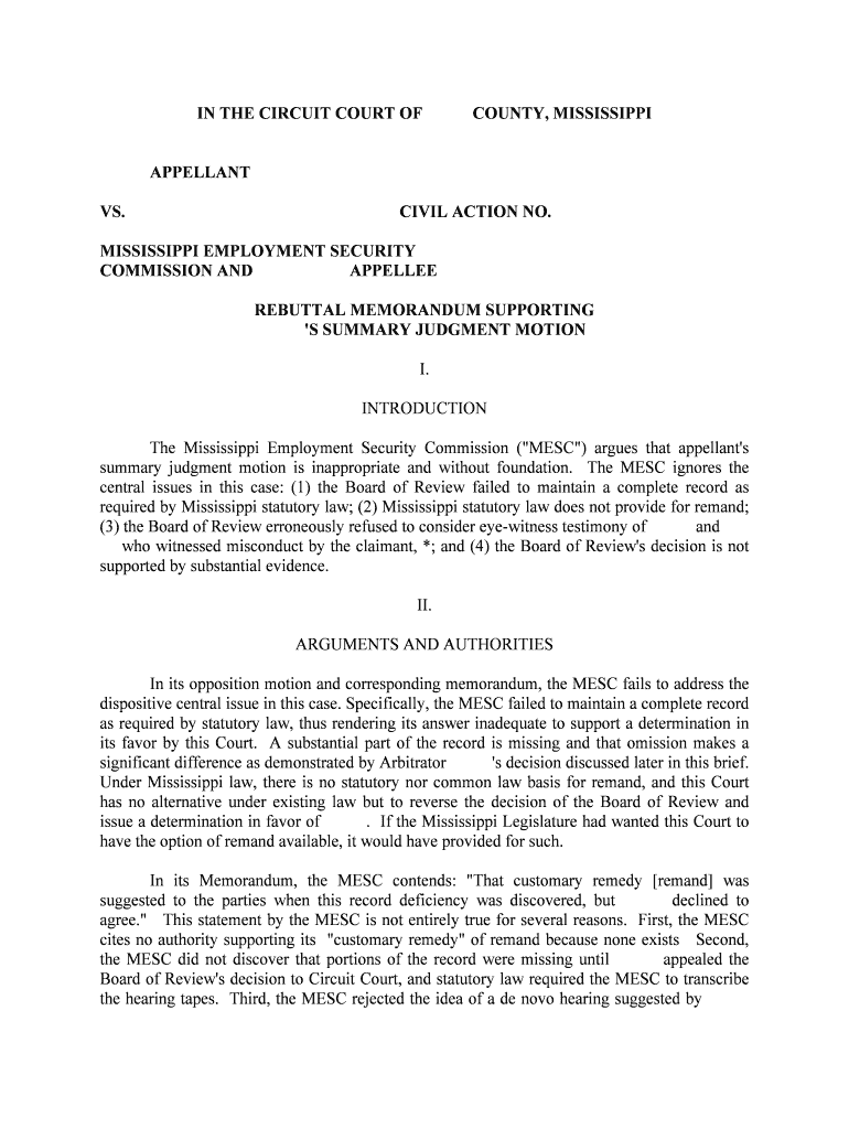 MOSLEY V MISSISSIPPI DEPARTMENT of EMPLOYMENT  Form