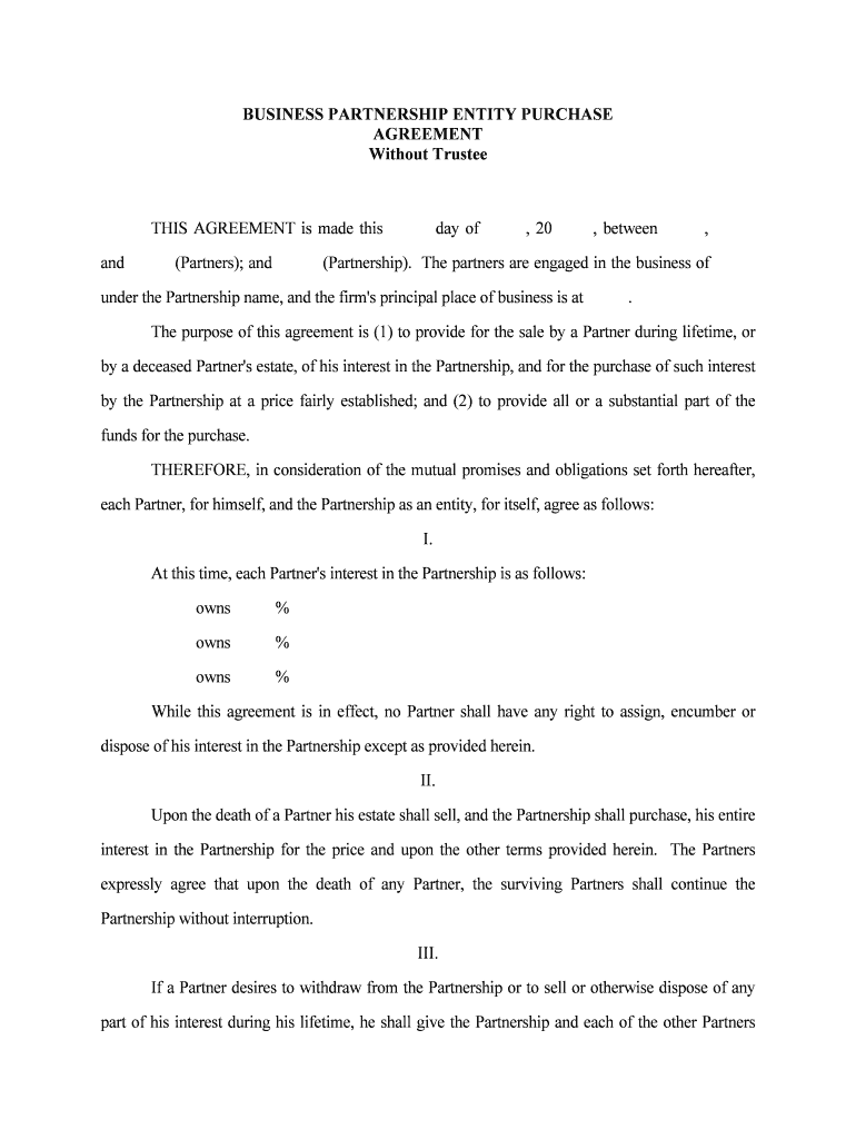 PARTNERSHIP INTERESTS PURCHASE AGREEMENT THIS PARTNERSHIP  Form