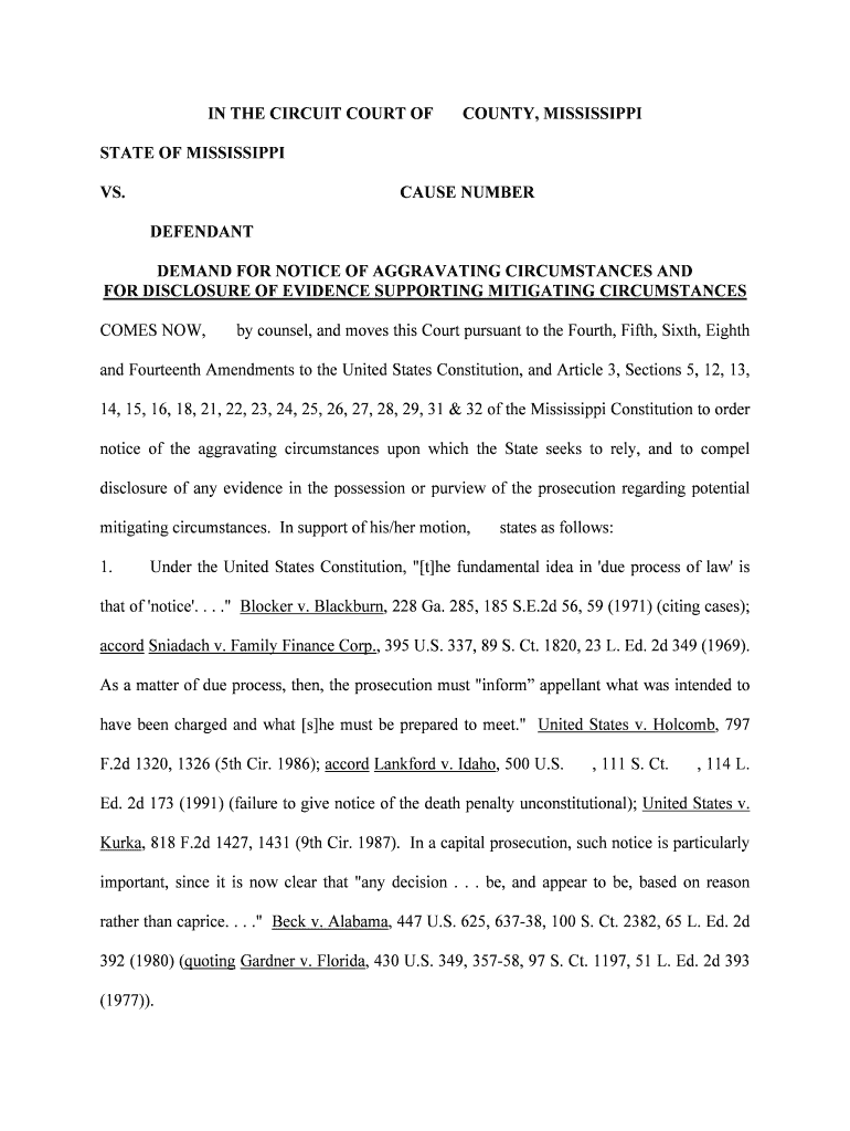 Fill and Sign the A Fluid Situation Mississippi State Quarterback Circumstances Form