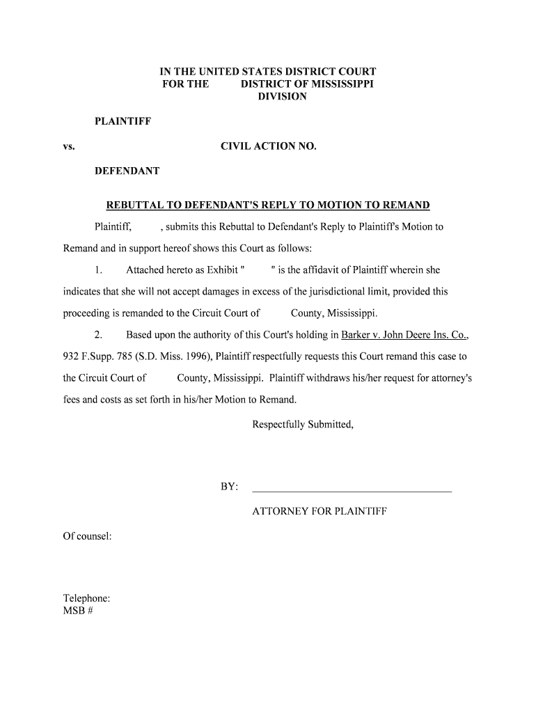 United States 23 January Federal District Court Texas  Form