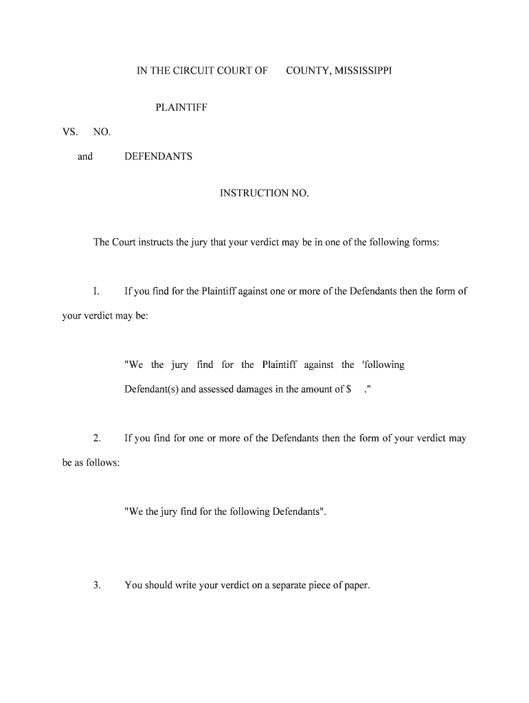 Trial ProcessJackson County, MS  Form