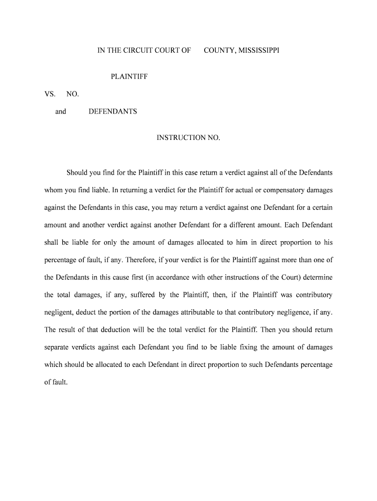 Should You Find for the Plaintiff in This Case Return a Verdict Against All of the Defendants  Form