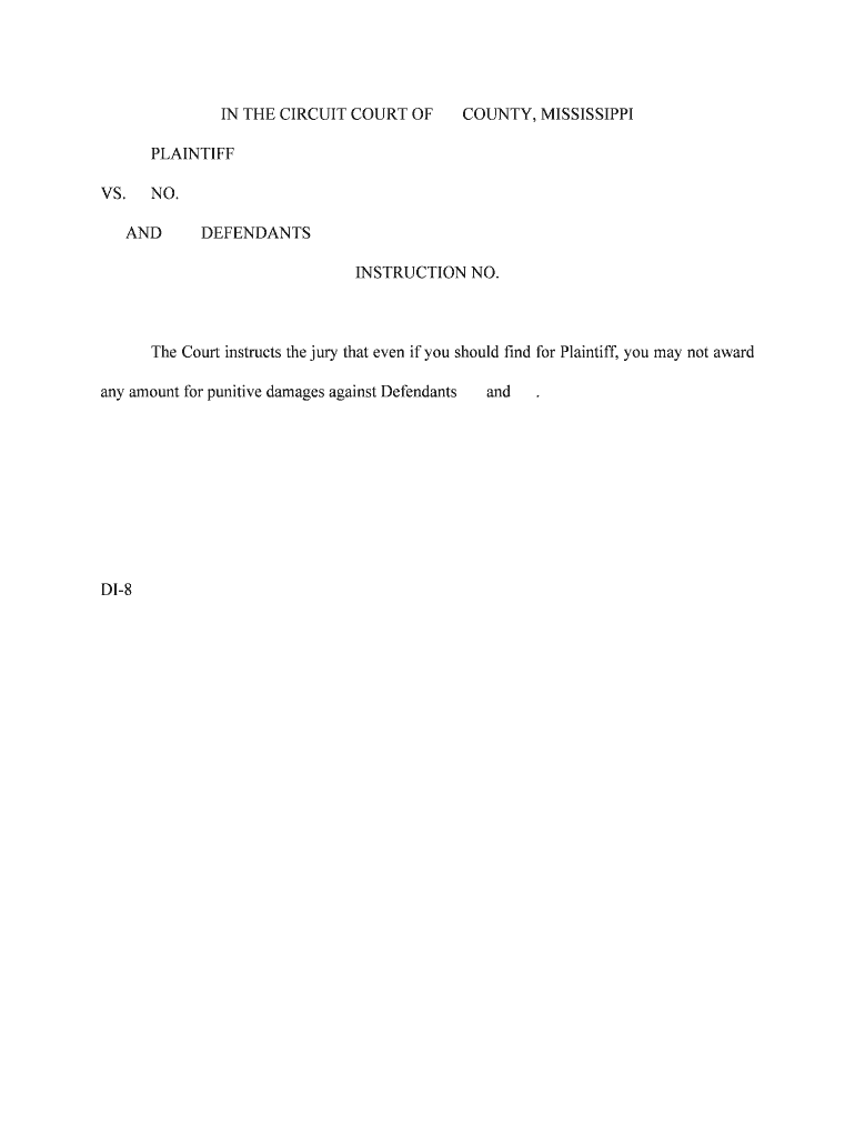 The Court Instructs the Jury that Even If You Should Find for Plaintiff, You May Not Award  Form