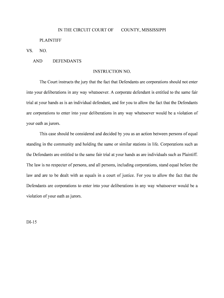 The Court Instructs the Jury that the Fact that Defendants Are Corporations Should Not Enter  Form