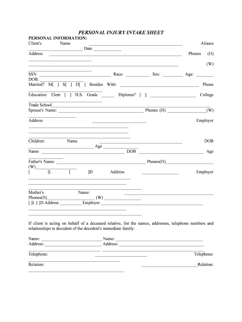 Paternity Intake Form Bailey Galyen Attorneys