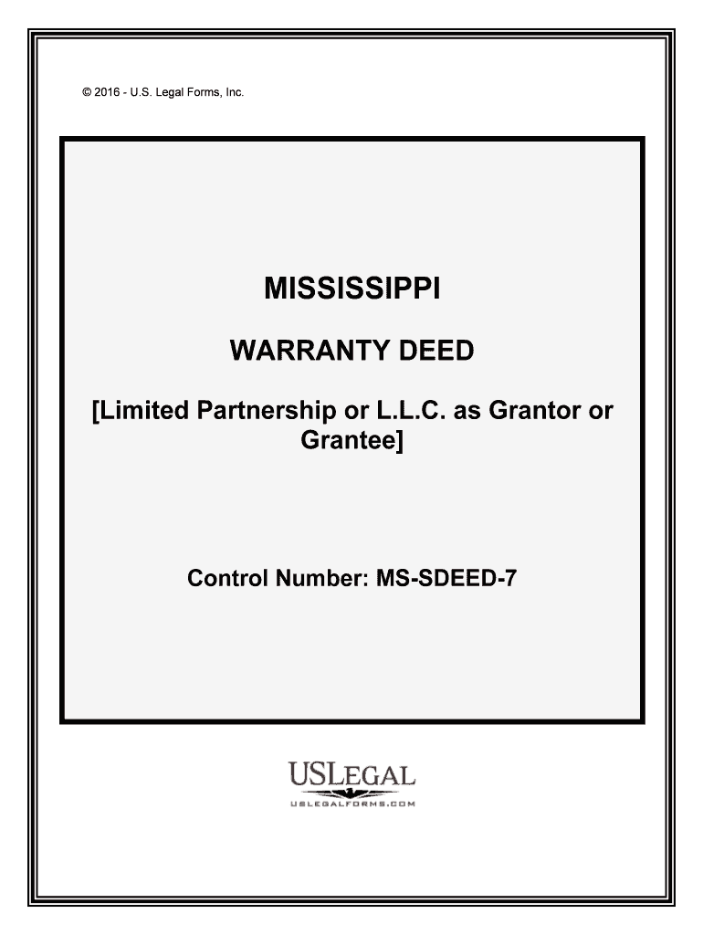 Mississippi Deed FormsQuit Claim, Warranty, and Special