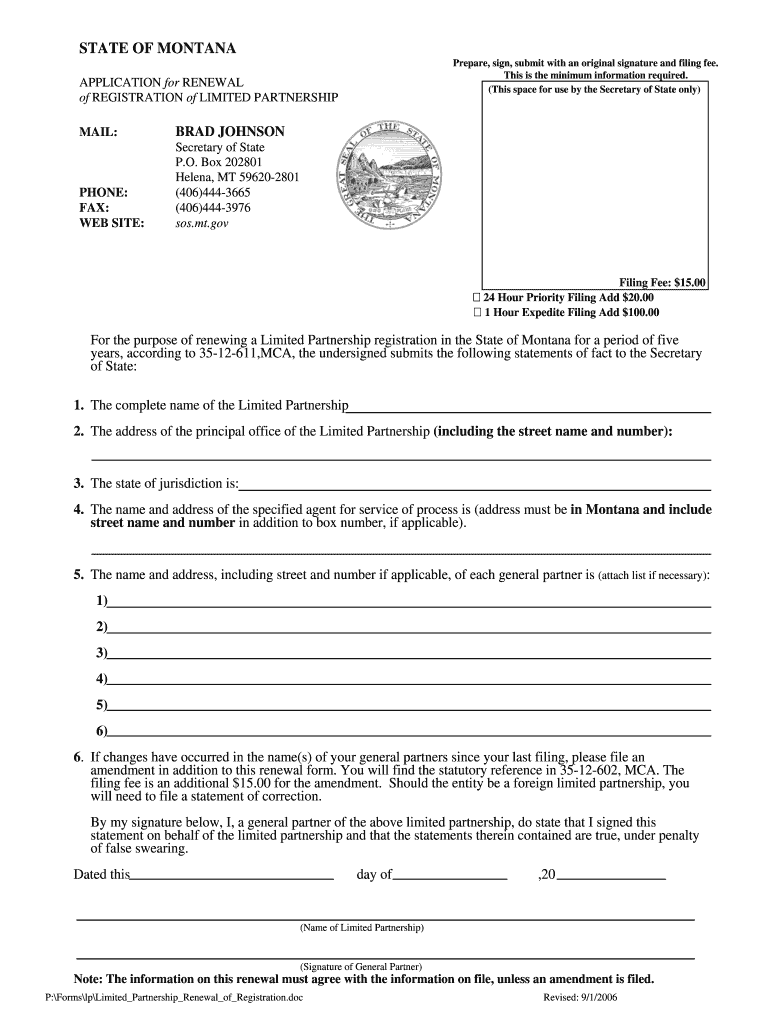 LimitedPartnershipRenewalofRegistration DOC  Form