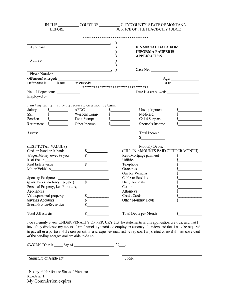 , JUSTICE of the PEACECITY JUDGE  Form