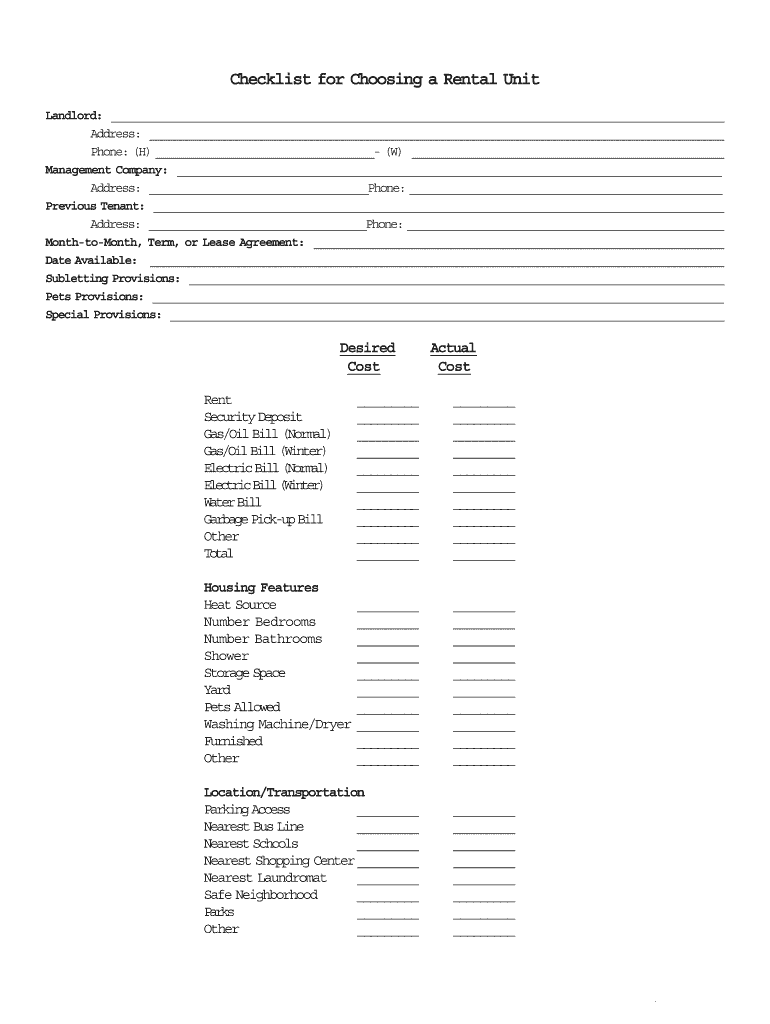 Landlord Rental Forms Real Estate Legal Contract