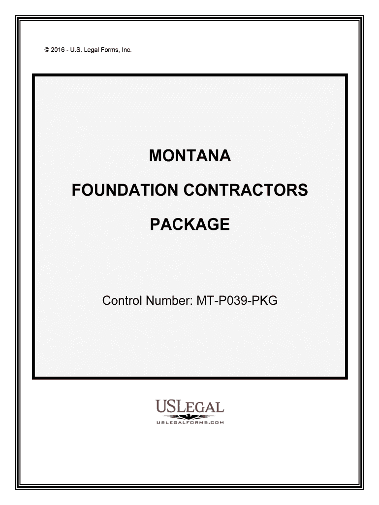 Control Number MT P039 PKG  Form