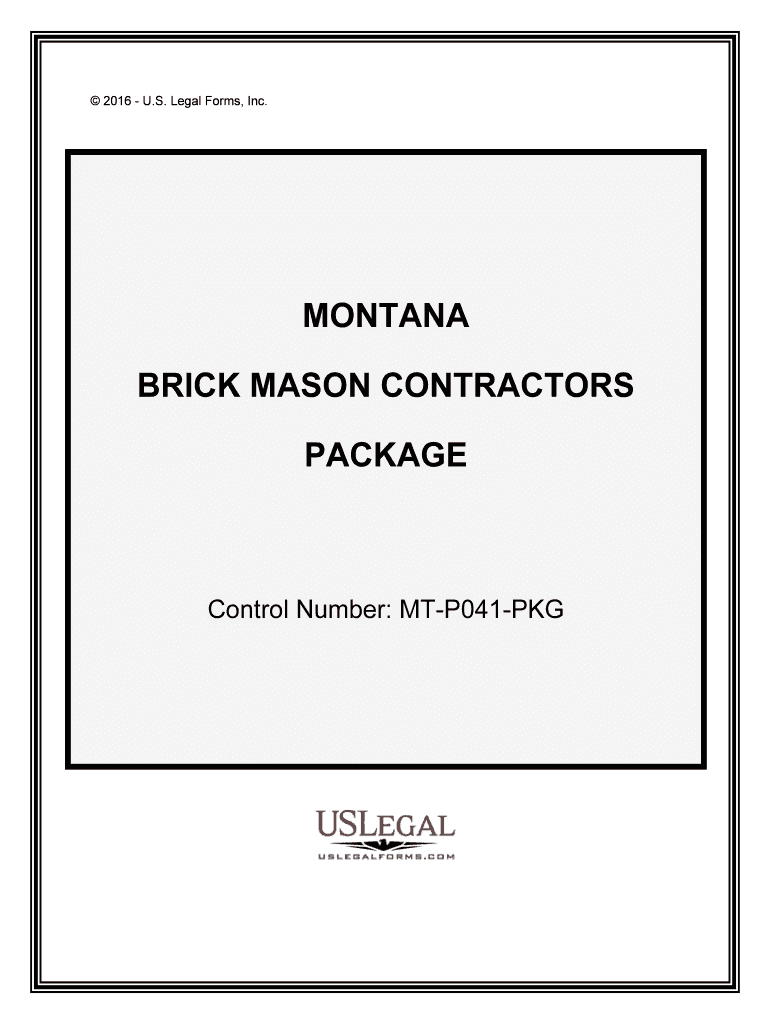 Control Number MT P041 PKG  Form