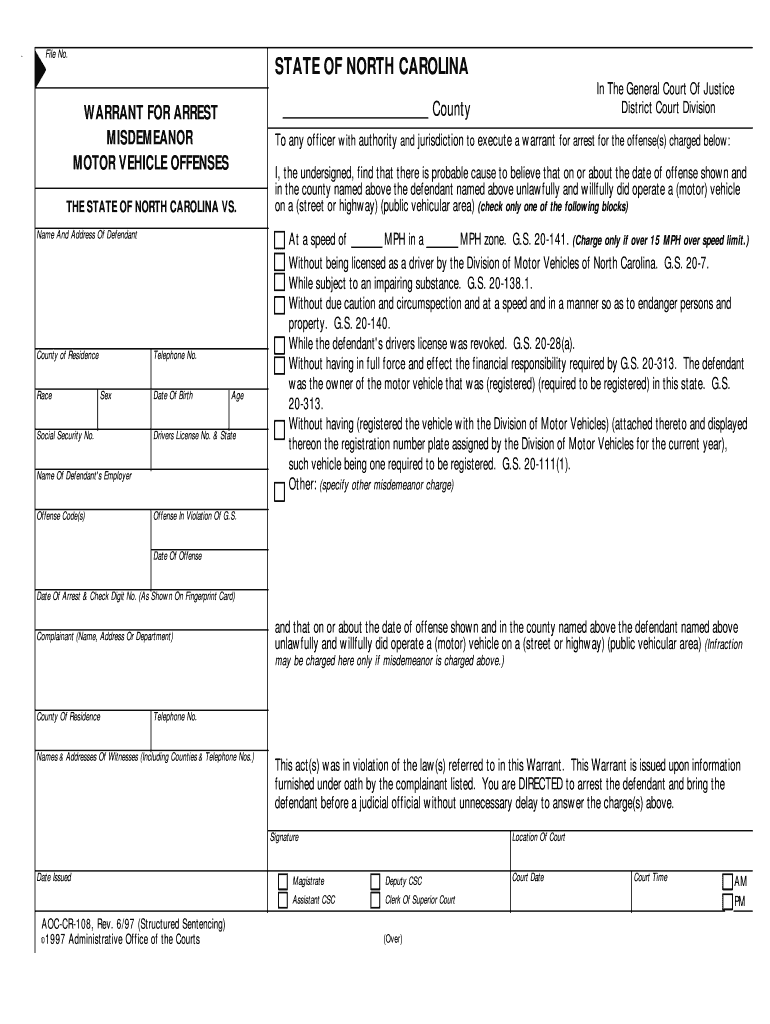 To Any Officer with Authority and Jurisdiction to Execute a Warrant for Arrest for the Offenses Charged below  Form