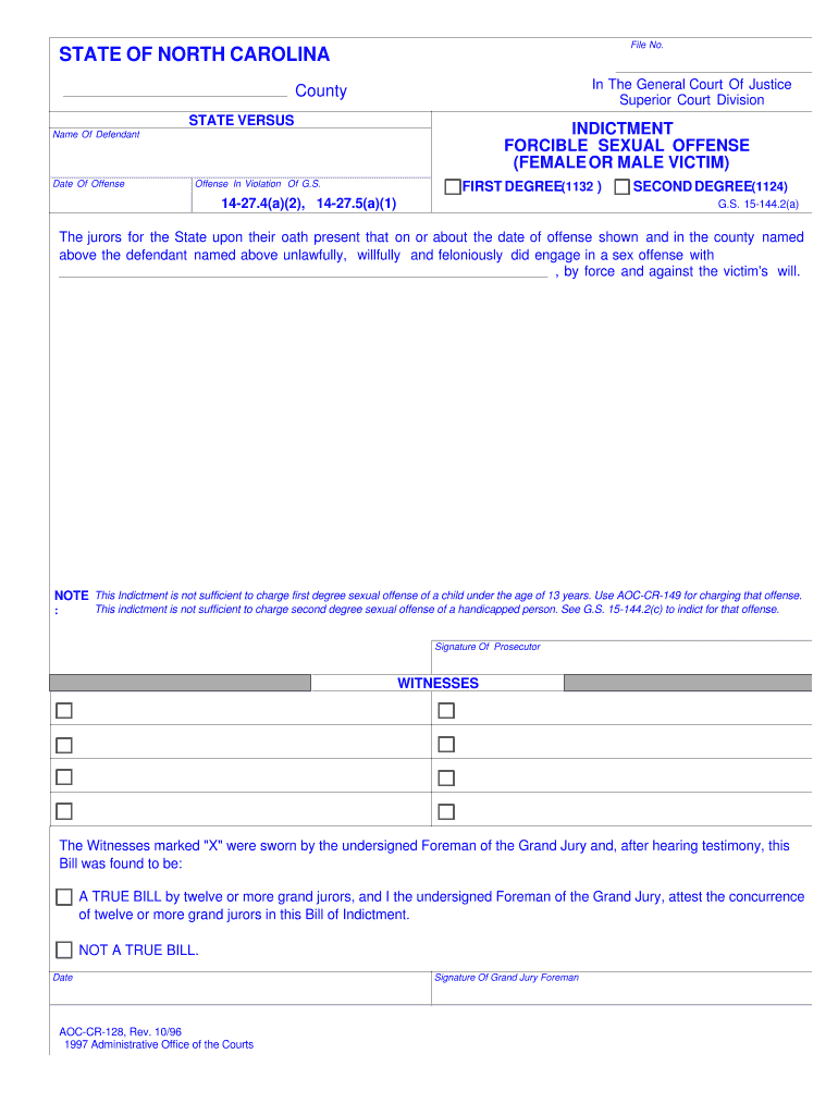 FORCIBLE SEXUAL OFFENSE  Form