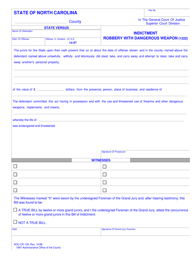 ROBBERY with DANGEROUS WEAPON 1222  Form