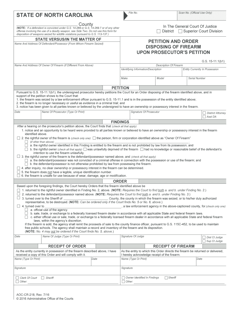 North Carolina State Laws and Published Ordinances ATF  Form
