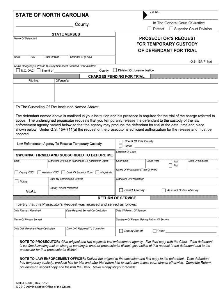 For TEMPORARY CUSTODY  Form