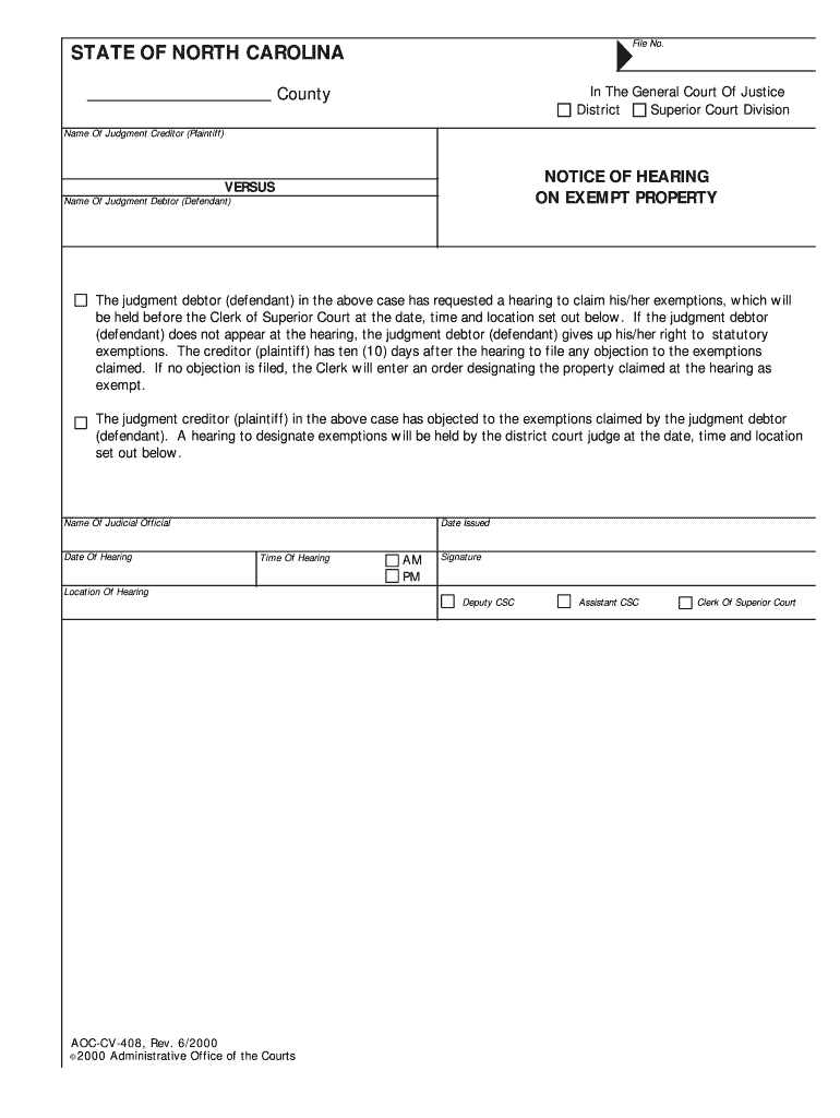 Ntroduction to Small Claims Court UNC School of Government  Form