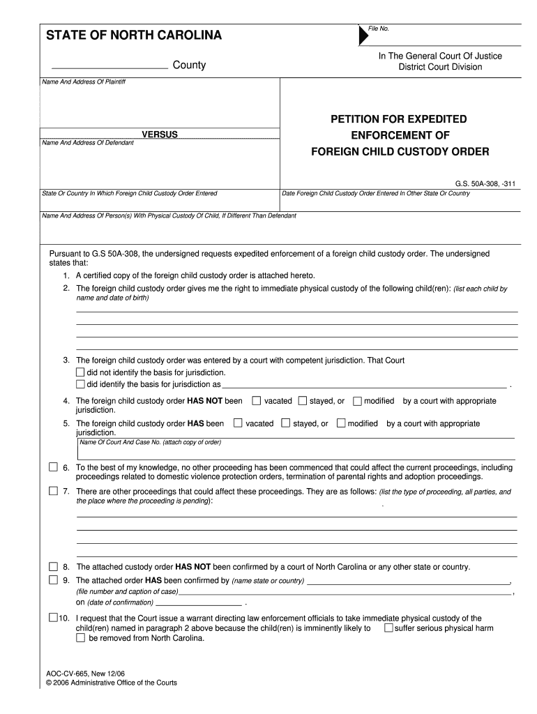 The North Carolina Court System pdfFiller  Form