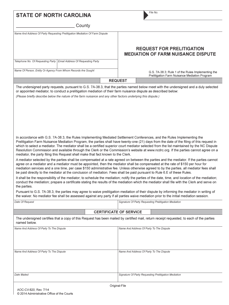 7A 38 3A 3A Prelitigation Mediation of Insurance Claims  Form