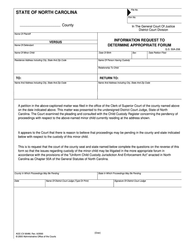 DETERMINE APPROPRIATE FORUM  Form