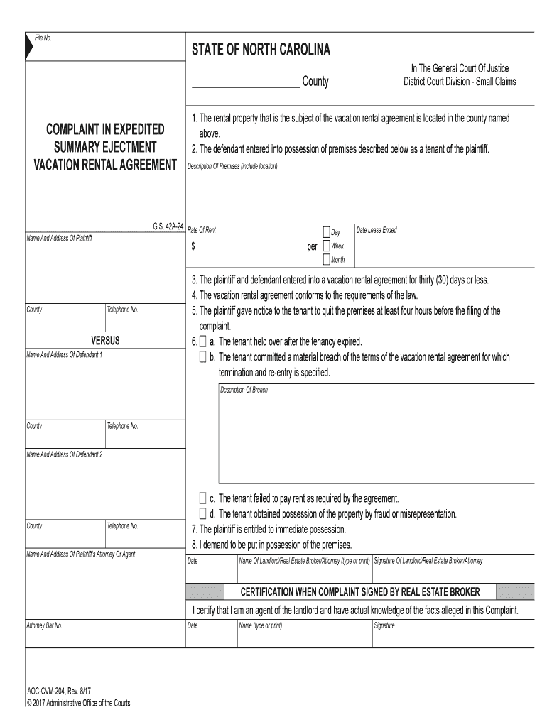 On the Civil SideSpecial Rules for Summary Ejectment  Form