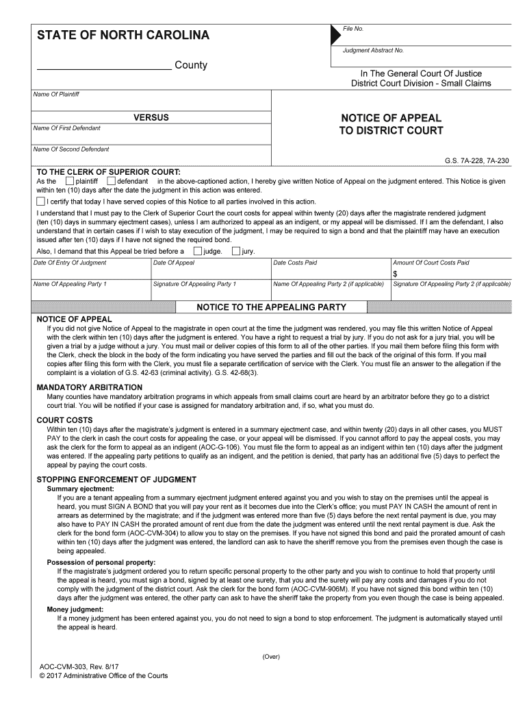 To DISTRICT COURT  Form