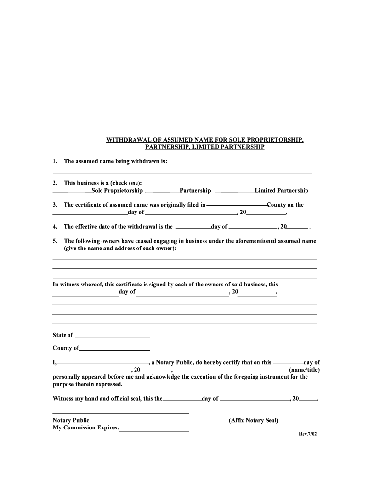 DBA Doing Business under an Assumed NameCT  Form