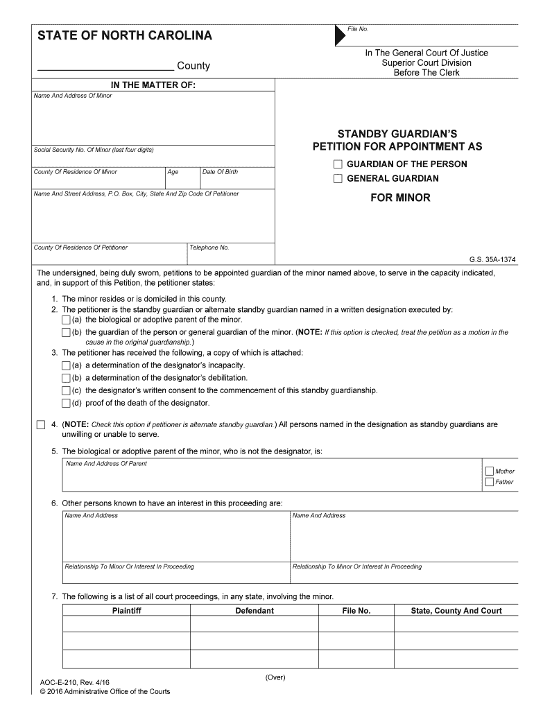 Fillable Online PETITION for APPOINTMENT as Fax Email Print  Form