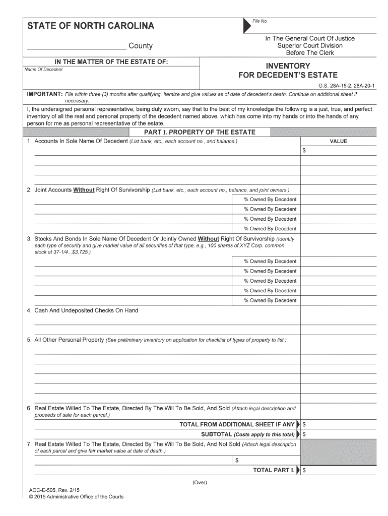 Itemize and Give Values as of Date of Decedents Death  Form