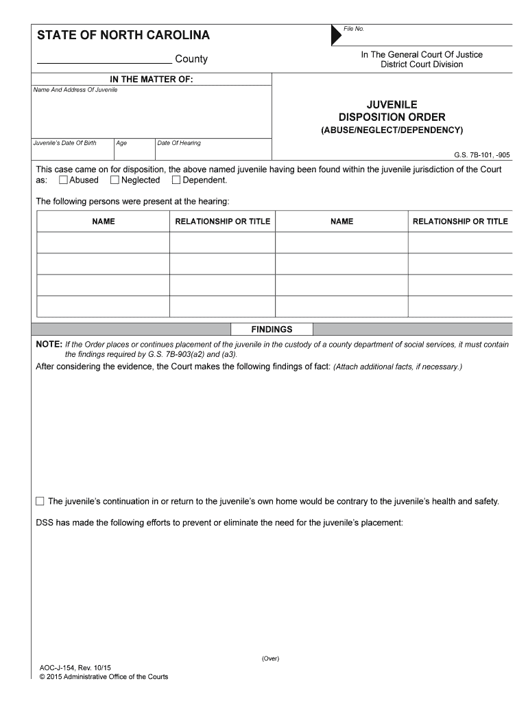 This Case Came on for Disposition, the above Named Juvenile Having Been Found within the Juvenile Jurisdiction of the Court  Form