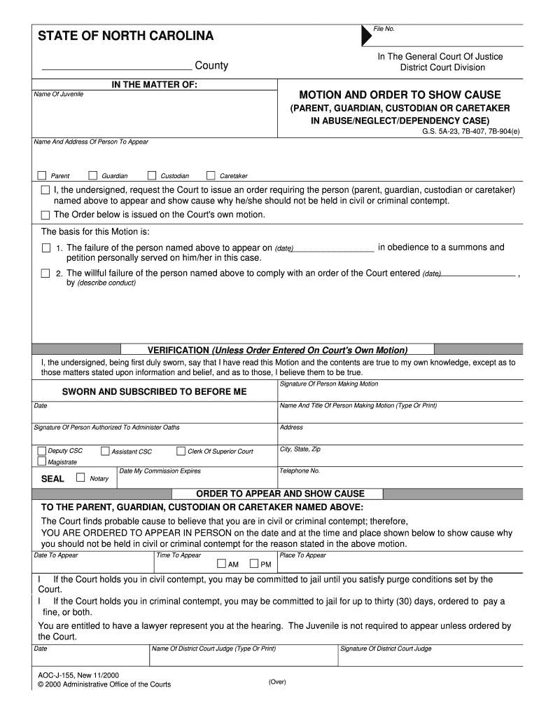 In ABUSENEGLECTDEPENDENCY CASE  Form