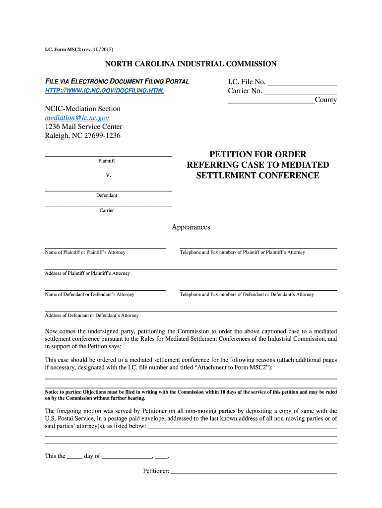 THIS FORM is to BE USED under the RULES North Carolina