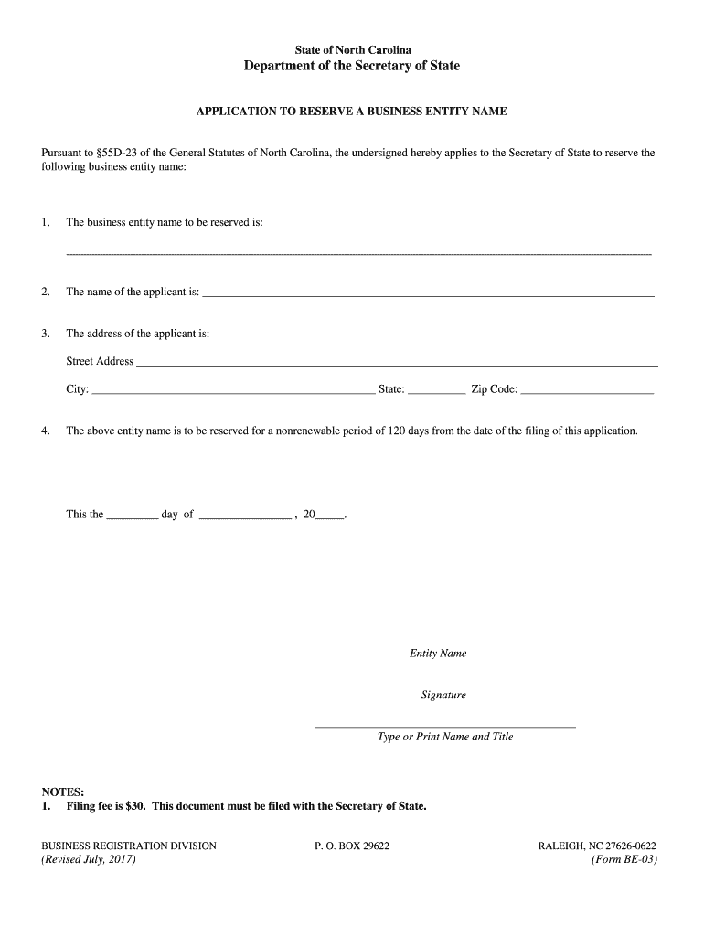 Following Business Entity Name  Form