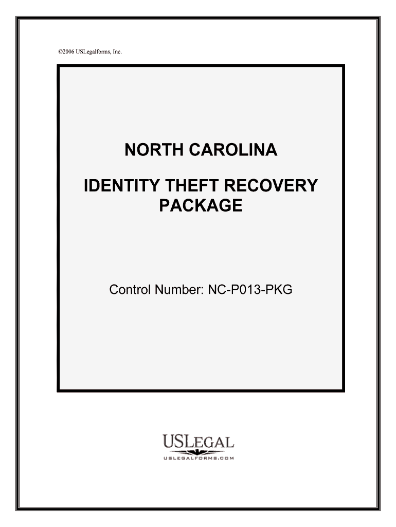 Control Number NC P013 PKG  Form