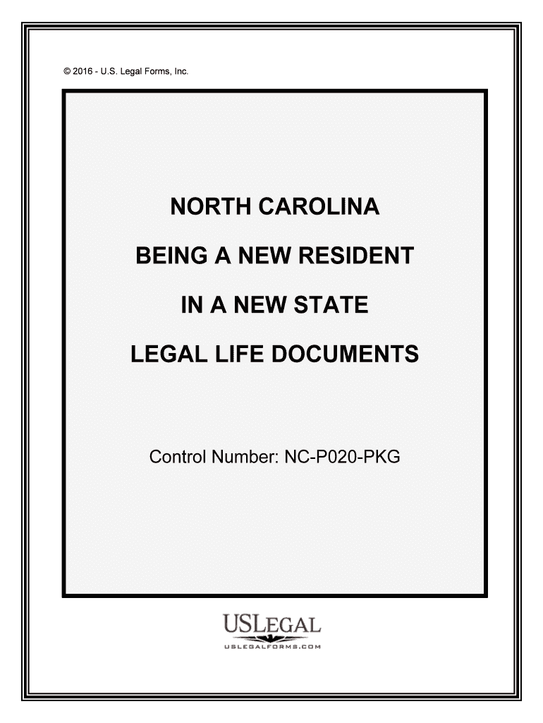 Control Number NC P020 PKG  Form