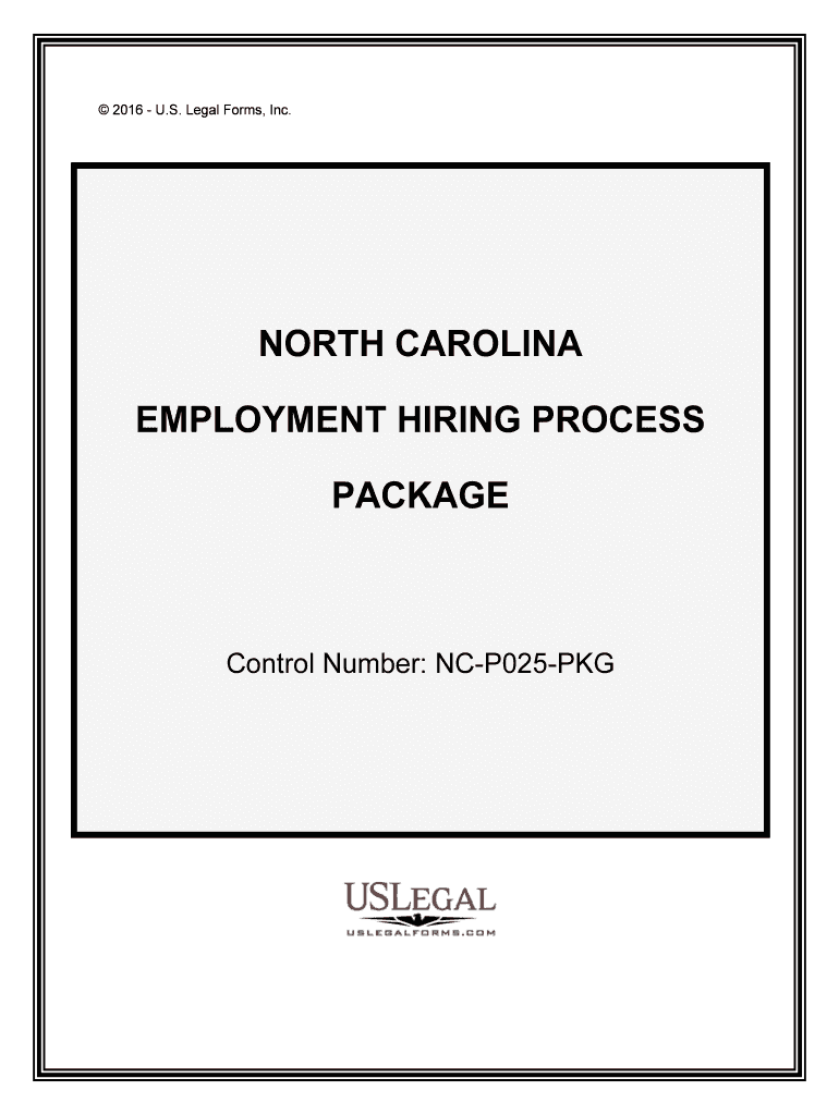 Control Number NC P025 PKG  Form