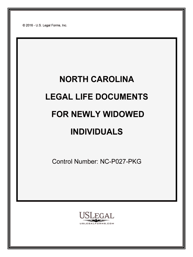 Control Number NC P027 PKG  Form