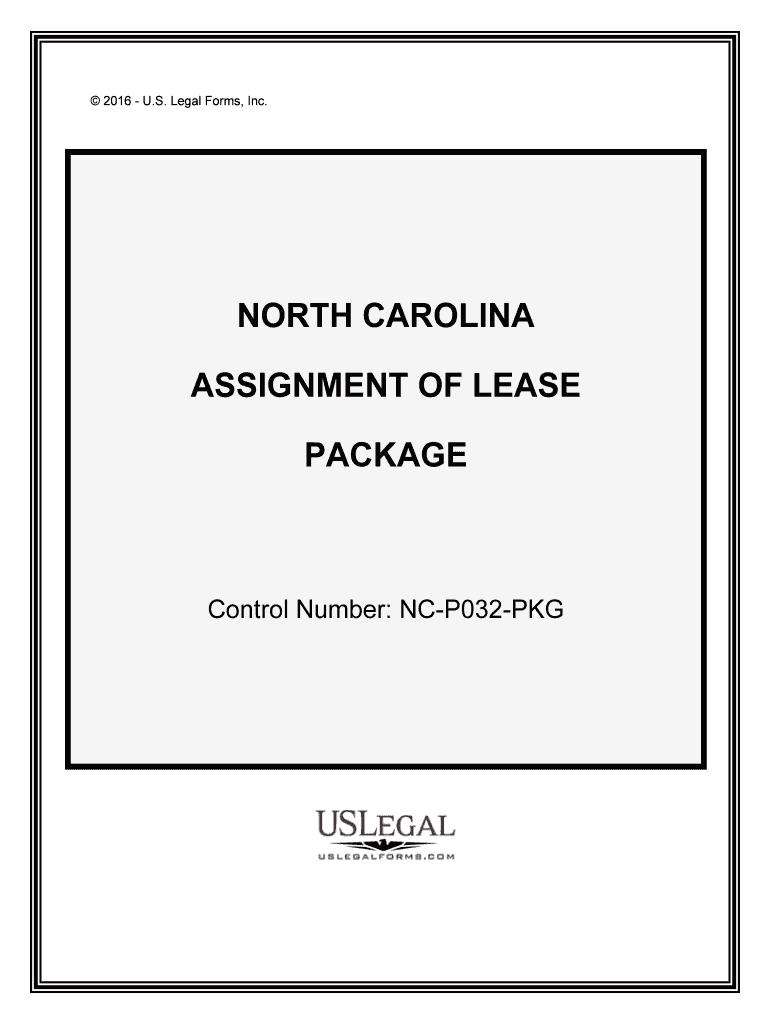 Control Number NC P032 PKG  Form