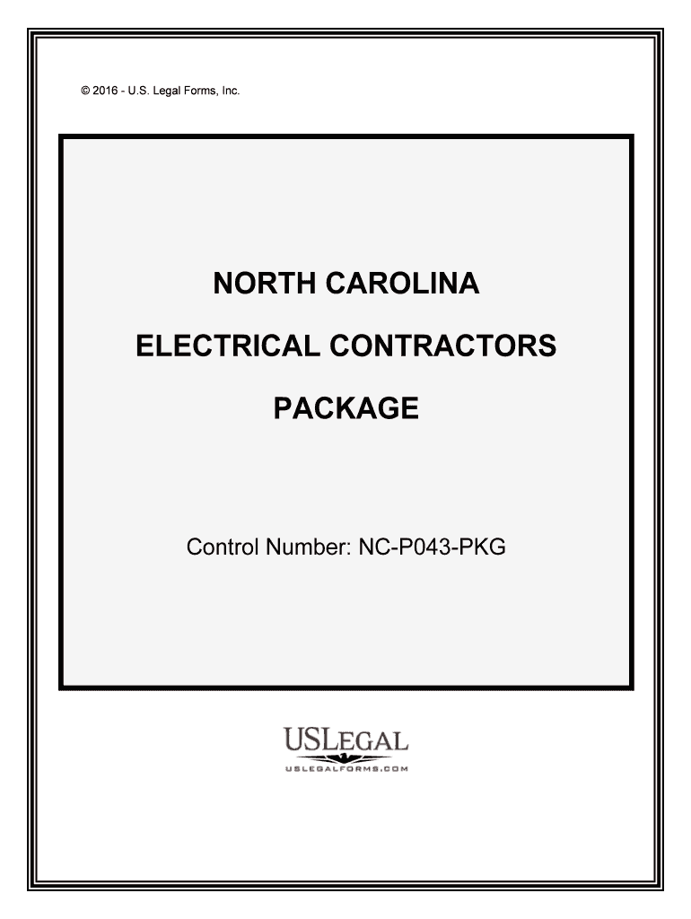 Control Number NC P043 PKG  Form